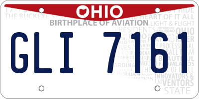 OH license plate GLI7161