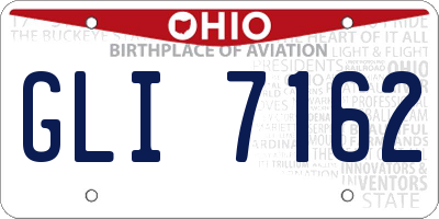 OH license plate GLI7162