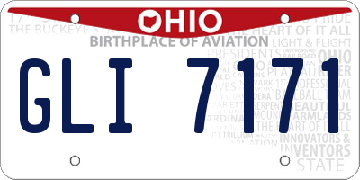 OH license plate GLI7171