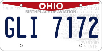 OH license plate GLI7172