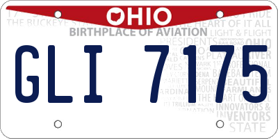 OH license plate GLI7175