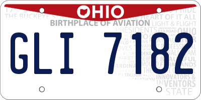 OH license plate GLI7182