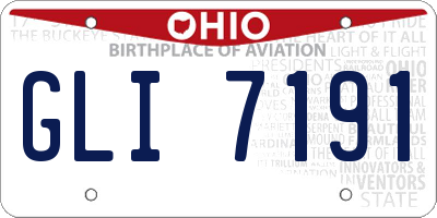 OH license plate GLI7191