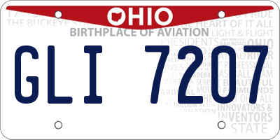 OH license plate GLI7207