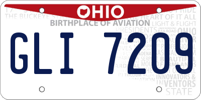 OH license plate GLI7209