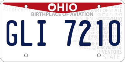 OH license plate GLI7210