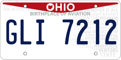 OH license plate GLI7212