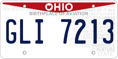 OH license plate GLI7213
