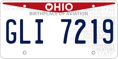 OH license plate GLI7219