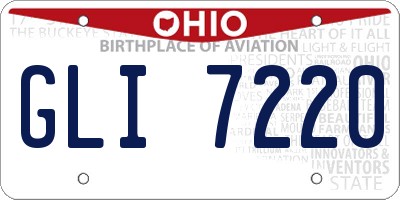 OH license plate GLI7220