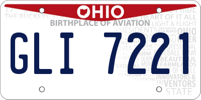 OH license plate GLI7221