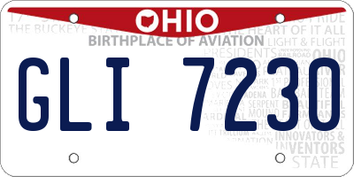 OH license plate GLI7230