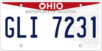 OH license plate GLI7231
