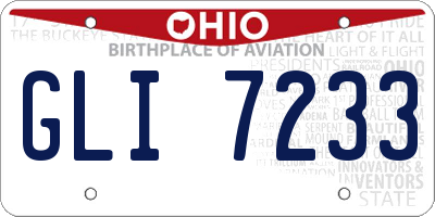 OH license plate GLI7233