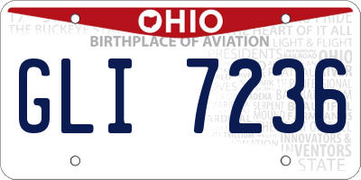 OH license plate GLI7236