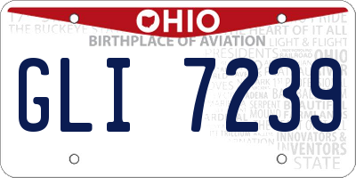 OH license plate GLI7239