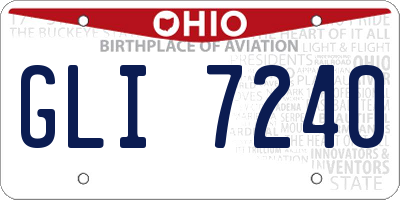OH license plate GLI7240