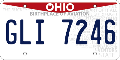OH license plate GLI7246