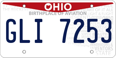 OH license plate GLI7253