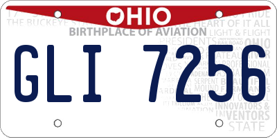 OH license plate GLI7256
