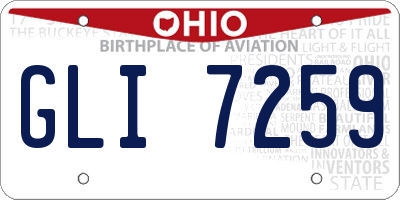 OH license plate GLI7259