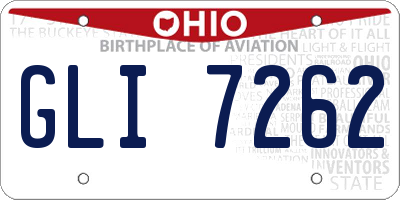 OH license plate GLI7262