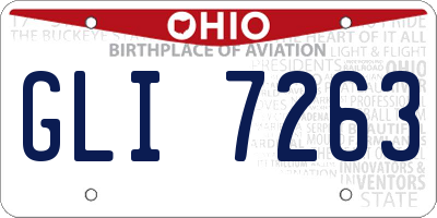 OH license plate GLI7263
