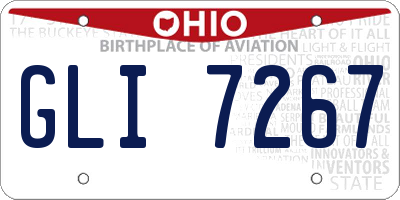 OH license plate GLI7267