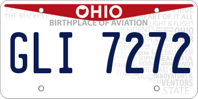 OH license plate GLI7272