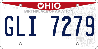 OH license plate GLI7279