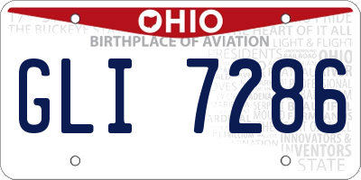 OH license plate GLI7286