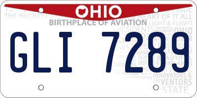 OH license plate GLI7289