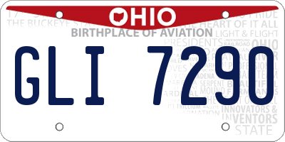 OH license plate GLI7290