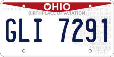 OH license plate GLI7291
