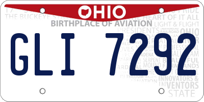 OH license plate GLI7292