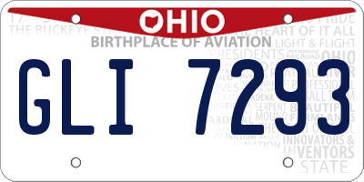OH license plate GLI7293
