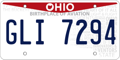 OH license plate GLI7294