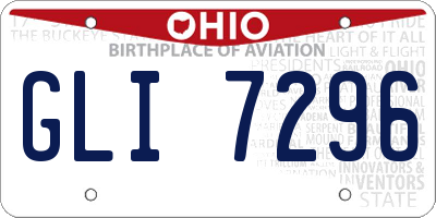OH license plate GLI7296