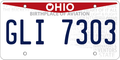 OH license plate GLI7303