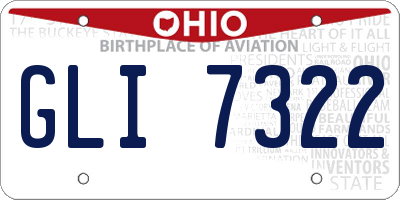 OH license plate GLI7322