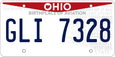 OH license plate GLI7328