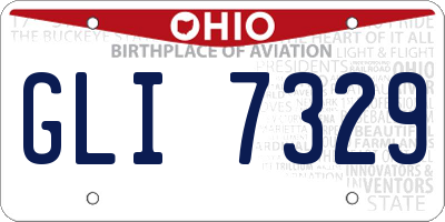 OH license plate GLI7329