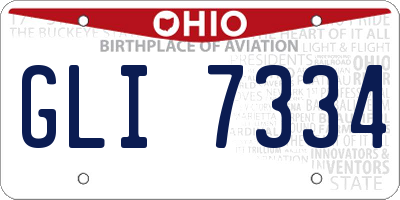 OH license plate GLI7334