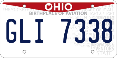 OH license plate GLI7338