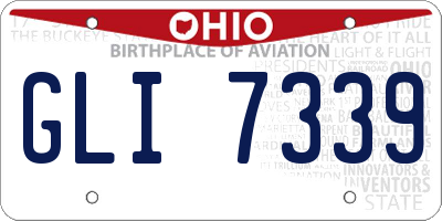 OH license plate GLI7339