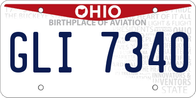 OH license plate GLI7340