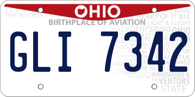 OH license plate GLI7342