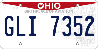 OH license plate GLI7352
