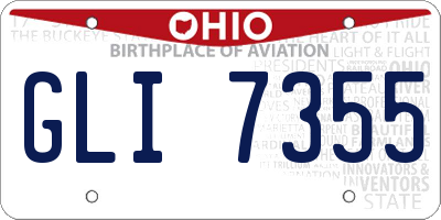 OH license plate GLI7355
