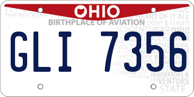 OH license plate GLI7356